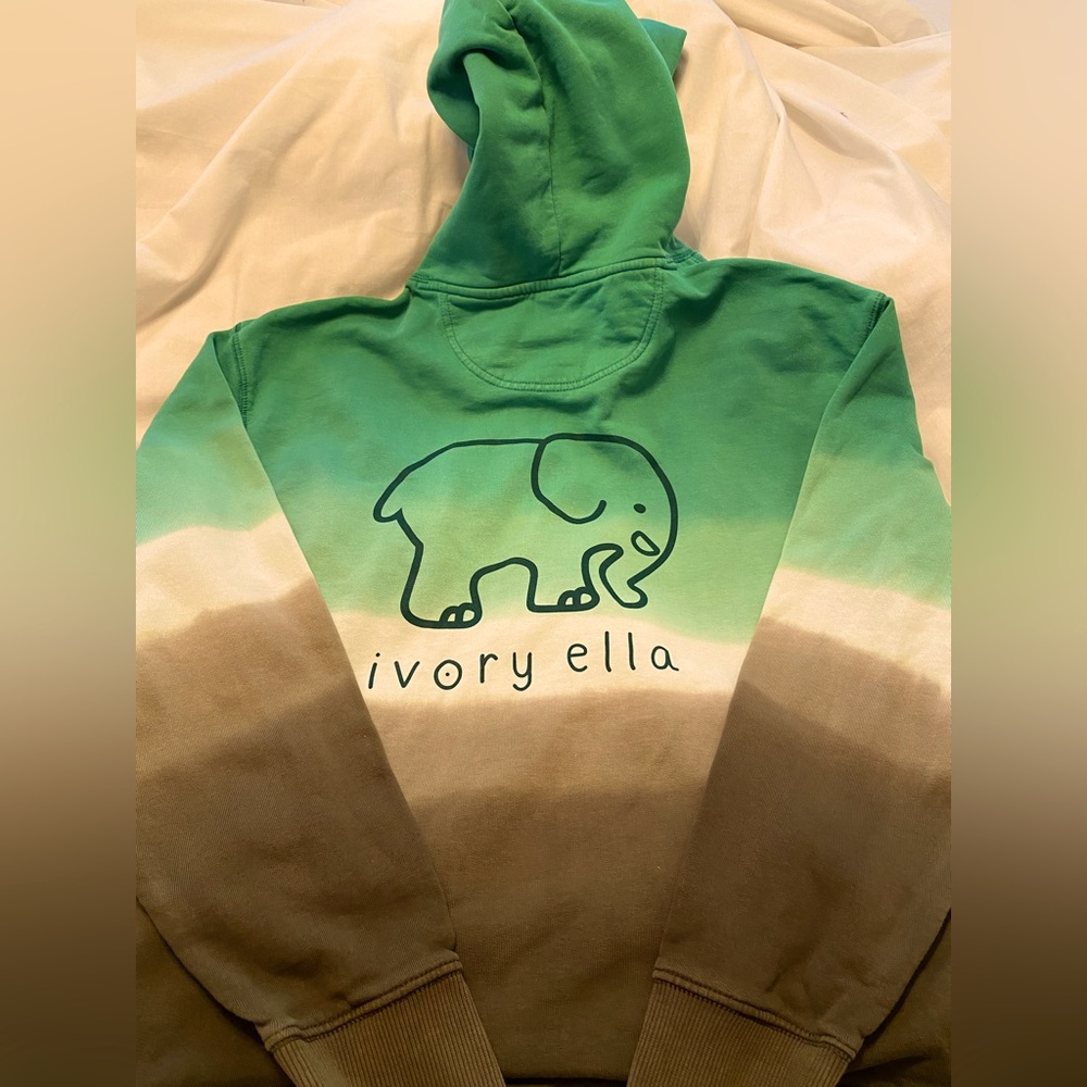 Ivory and Ella 💯 % Organic Cotton Tie Dye Pullover Hoodie Sweatshirt Size S